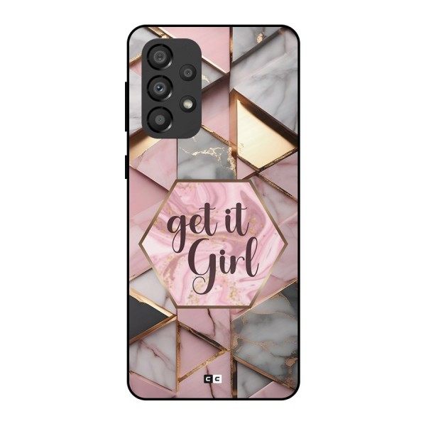 Diamond Girl Metal Back Case for Galaxy A33 5G