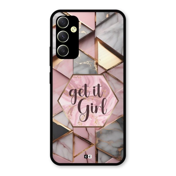 Diamond Girl Metal Back Case for Galaxy A34