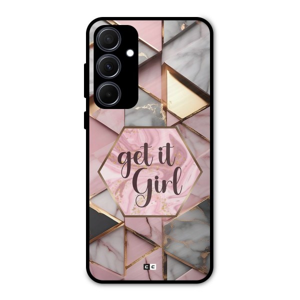 Diamond Girl Metal Back Case for Galaxy A35