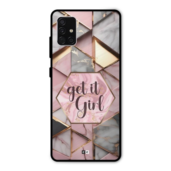 Diamond Girl Metal Back Case for Galaxy A51