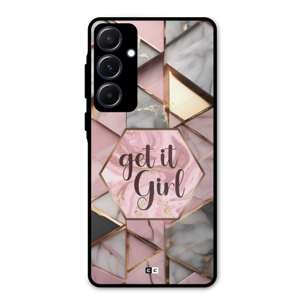 Diamond Girl Metal Back Case for Galaxy A55