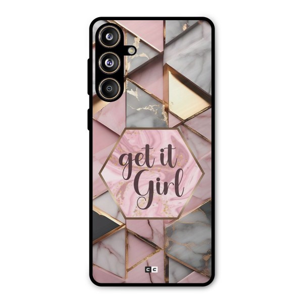 Diamond Girl Metal Back Case for Galaxy F55