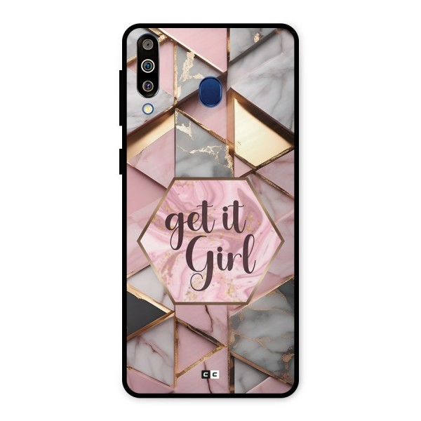 Diamond Girl Metal Back Case for Galaxy M30