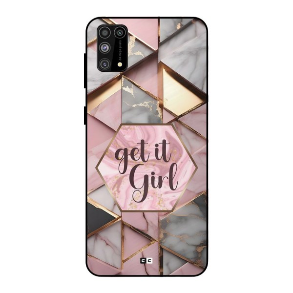 Diamond Girl Metal Back Case for Galaxy M31