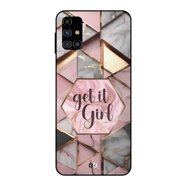 Diamond Girl Metal Back Case for Galaxy M31s