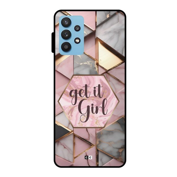 Diamond Girl Metal Back Case for Galaxy M32 5G