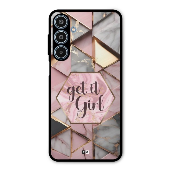 Diamond Girl Metal Back Case for Galaxy M35