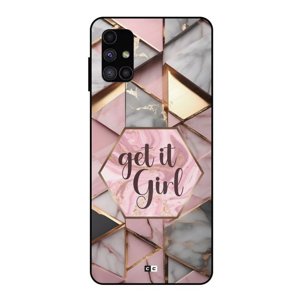 Diamond Girl Metal Back Case for Galaxy M51