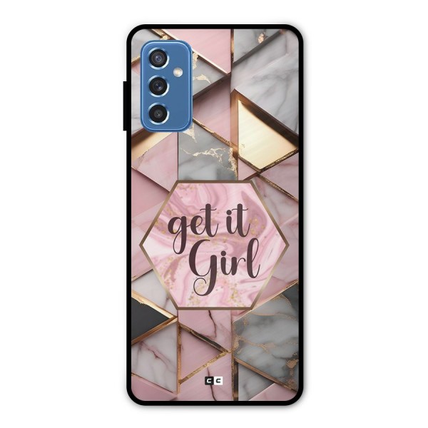 Diamond Girl Metal Back Case for Galaxy M52 5G