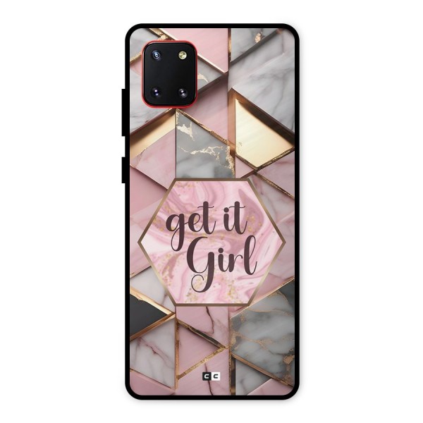 Diamond Girl Metal Back Case for Galaxy Note 10 Lite