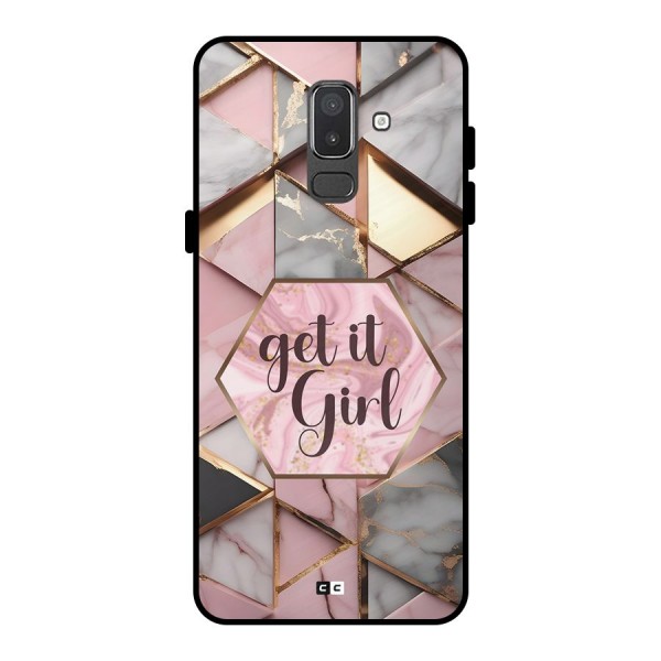 Diamond Girl Metal Back Case for Galaxy On8 (2018)