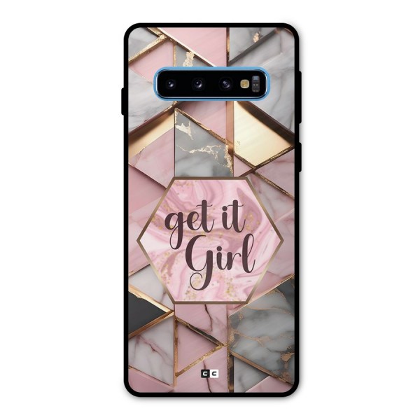 Diamond Girl Metal Back Case for Galaxy S10