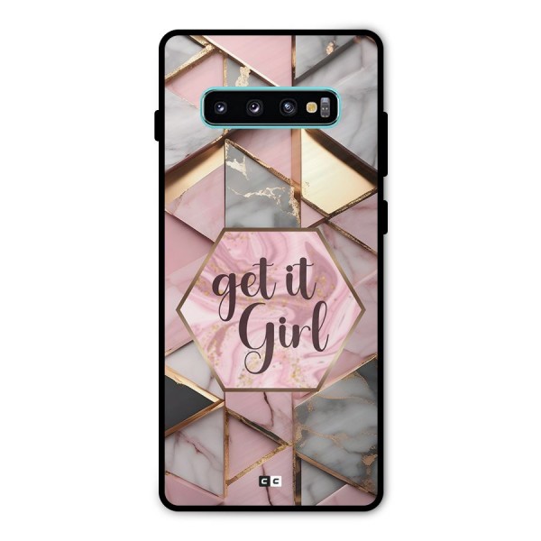 Diamond Girl Metal Back Case for Galaxy S10 Plus