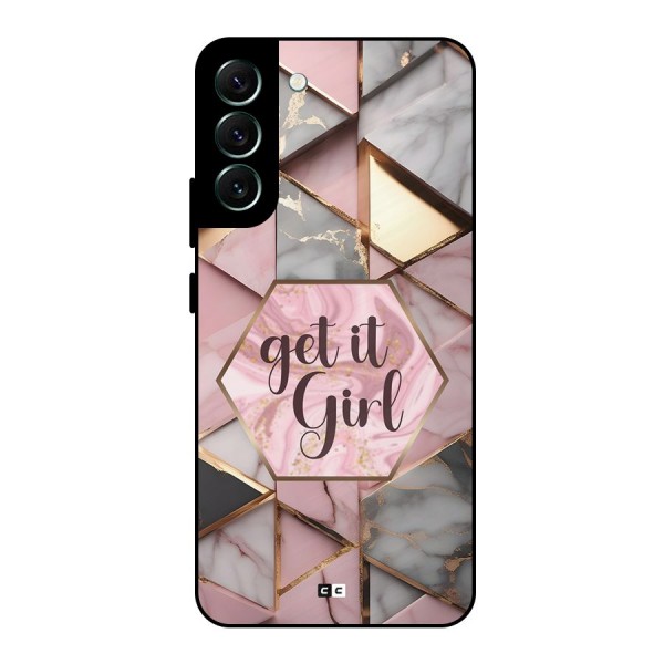 Diamond Girl Metal Back Case for Galaxy S22 Plus 5G