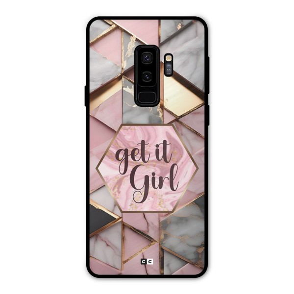 Diamond Girl Metal Back Case for Galaxy S9 Plus