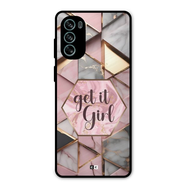 Diamond Girl Metal Back Case for Moto G62