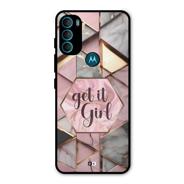 Diamond Girl Metal Back Case for Moto G71 5G