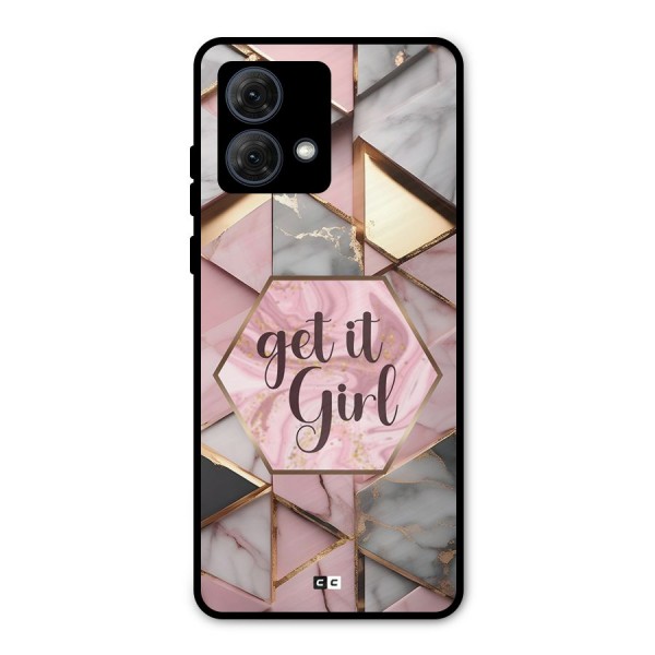 Diamond Girl Metal Back Case for Moto G84