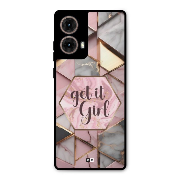 Diamond Girl Metal Back Case for Moto G85