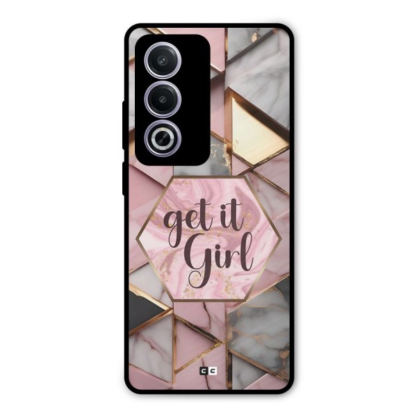 Diamond Girl Metal Back Case for Oppo A3 Pro