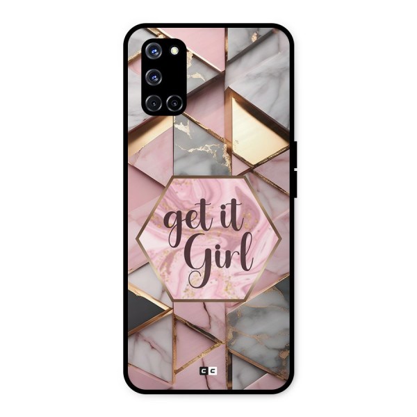 Diamond Girl Metal Back Case for Oppo A52