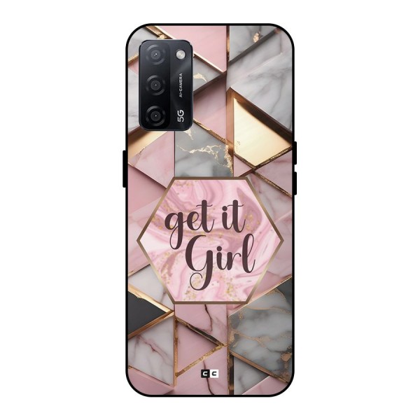 Diamond Girl Metal Back Case for Oppo A53s 5G