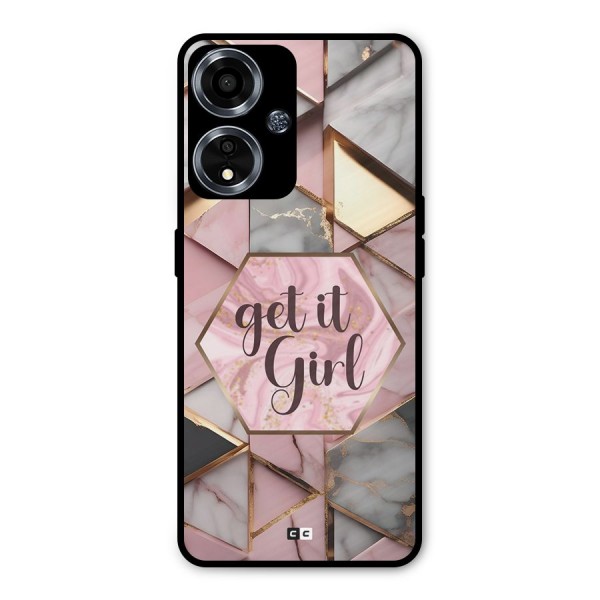 Diamond Girl Metal Back Case for Oppo A59