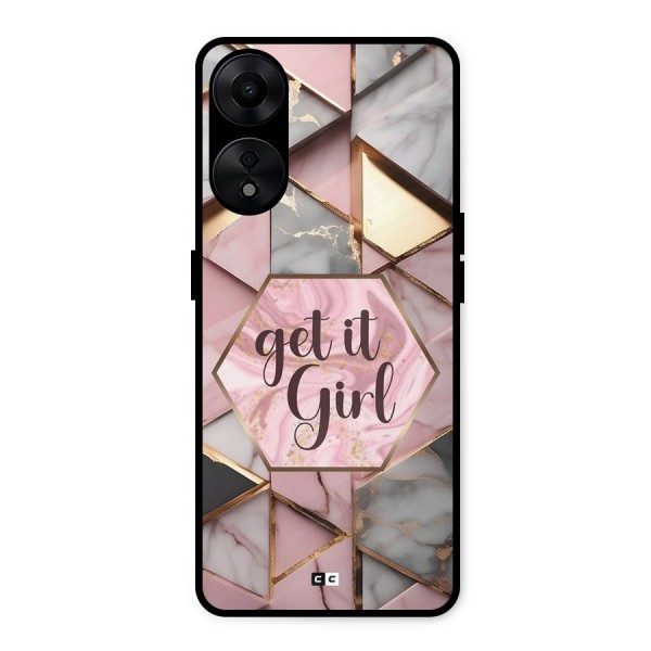 Diamond Girl Metal Back Case for Oppo A78 5G