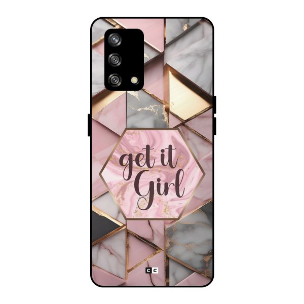 Diamond Girl Metal Back Case for Oppo F19