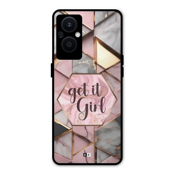 Diamond Girl Metal Back Case for Oppo F21 Pro 5G