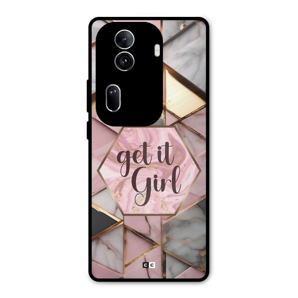 Diamond Girl Metal Back Case for Oppo Reno11 Pro 5G