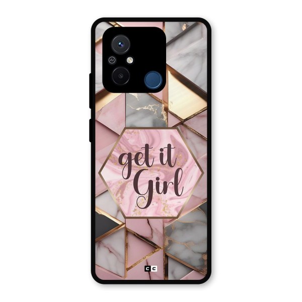 Diamond Girl Metal Back Case for Poco C55