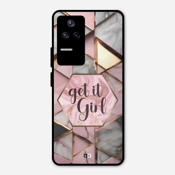 Diamond Girl Metal Back Case for Poco F4 5G