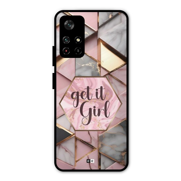 Diamond Girl Metal Back Case for Poco M4 Pro 5G