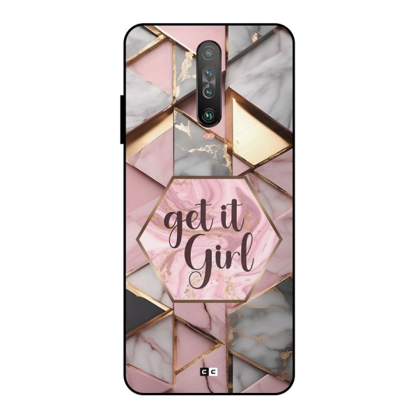 Diamond Girl Metal Back Case for Poco X2