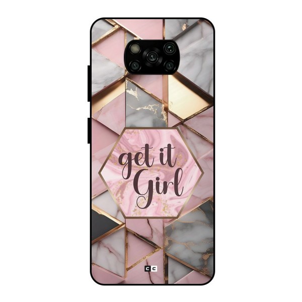 Diamond Girl Metal Back Case for Poco X3