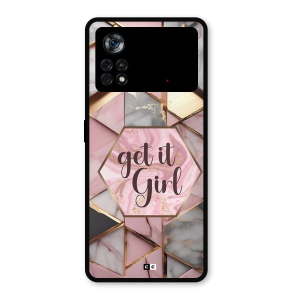 Diamond Girl Metal Back Case for Poco X4 Pro 5G