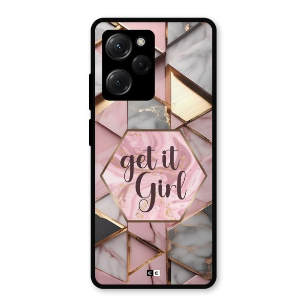 Diamond Girl Metal Back Case for Poco X5 Pro