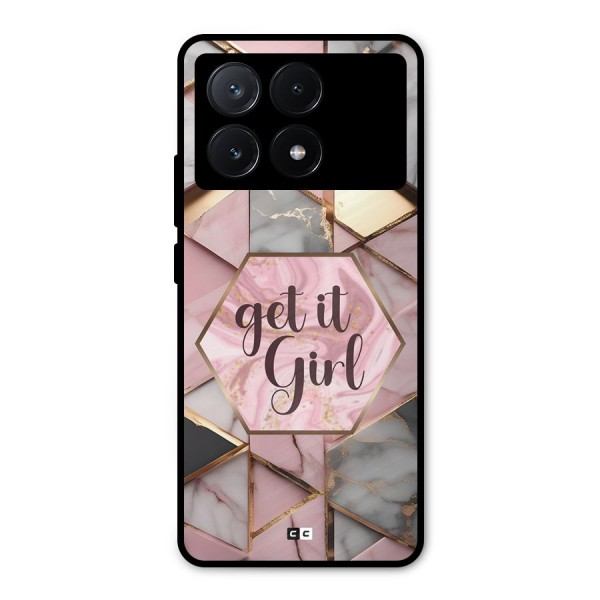 Diamond Girl Metal Back Case for Poco X6 Pro