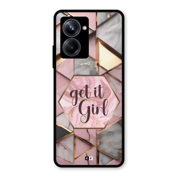 Diamond Girl Metal Back Case for Realme 10 Pro