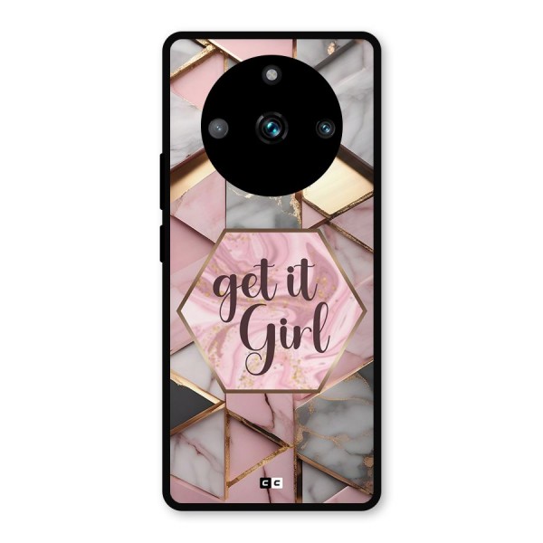 Diamond Girl Metal Back Case for Realme 11 Pro