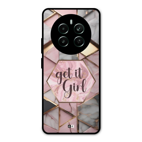 Diamond Girl Metal Back Case for Realme 12 Plus