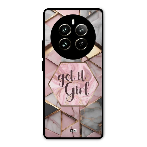 Diamond Girl Metal Back Case for Realme 12 Pro