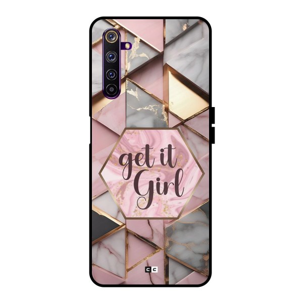 Diamond Girl Metal Back Case for Realme 6 Pro