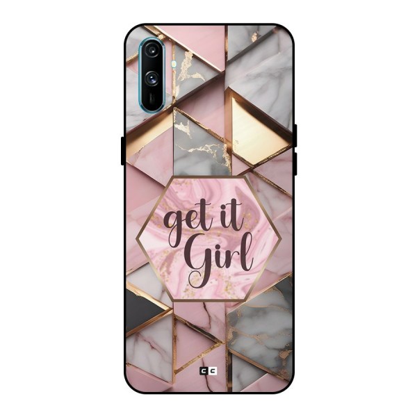 Diamond Girl Metal Back Case for Realme C3