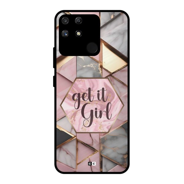 Diamond Girl Metal Back Case for Realme Narzo 50A