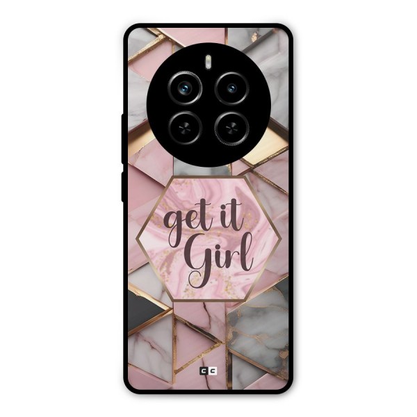 Diamond Girl Metal Back Case for Realme P1 Pro