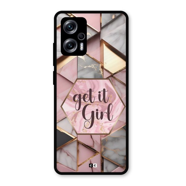 Diamond Girl Metal Back Case for Redmi K50i