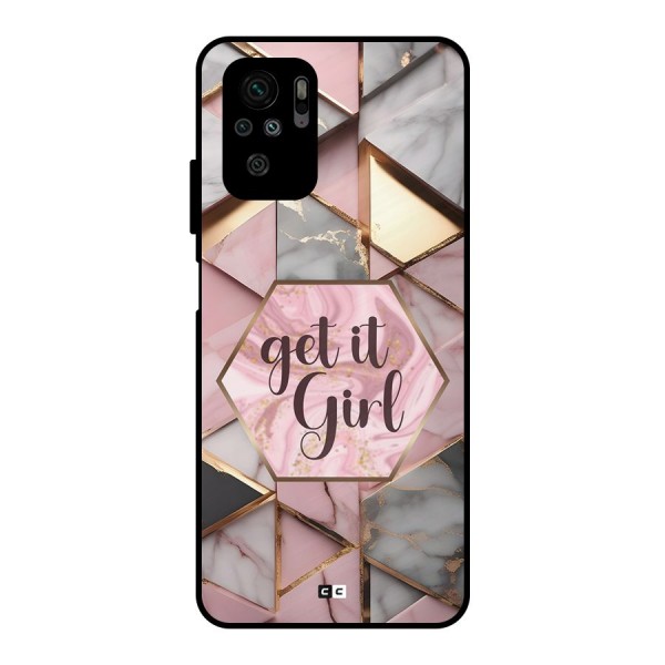 Diamond Girl Metal Back Case for Redmi Note 10