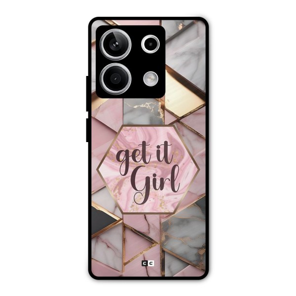 Diamond Girl Metal Back Case for Redmi Note 13 5G